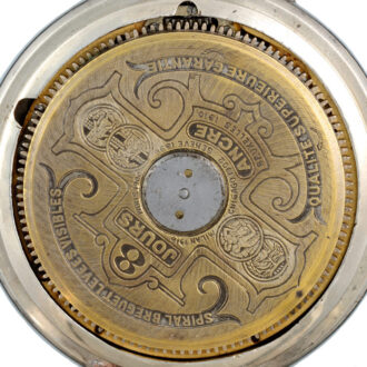 Swiss eight day lever with calendar and center seconds Circa 1912