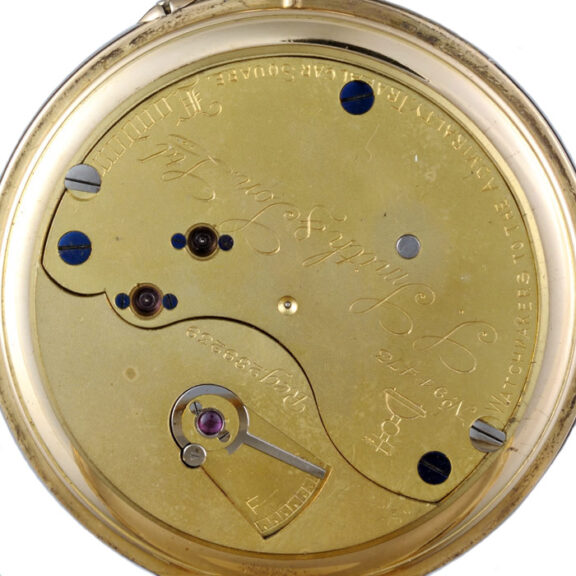 English lever pocket watch in slim gold full hunter case Circa 1913 English lever pocket watch in slim gold full hunter case Circa 1913