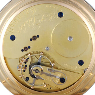 A fine gold English minute recording chronograph Circa 1913
