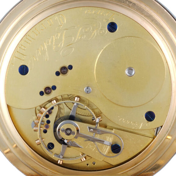 A fine gold English minute recording chronograph Circa 1913 A fine gold English minute recording chronograph Circa 1913