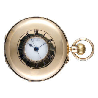 English centre seconds lever in a gold half hunter case Circa 1913