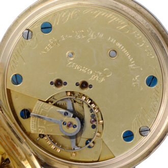 English centre seconds lever in a gold half hunter case Circa 1913