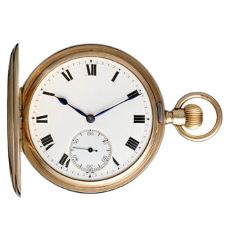 A Swiss lever pocket watch in a gold full hunter case Circa 1913