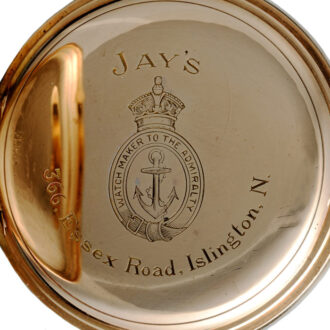 A Swiss lever pocket watch in a gold full hunter case Circa 1913