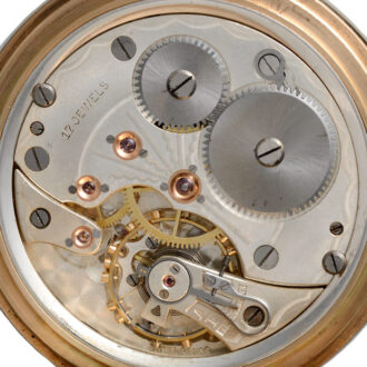 A Swiss lever pocket watch in a gold full hunter case Circa 1913