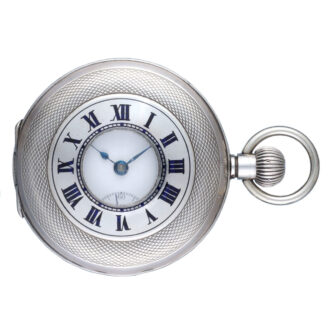 Swiss silver half hunter cased lever pocket watch Circa 1917 Swiss silver half hunter cased lever pocket watch Circa 1917