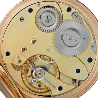 A Swiss lever in a gold engine turned half hunter case Circa 1918