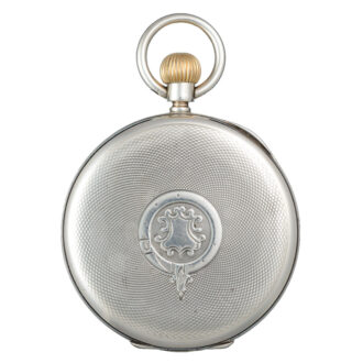 Swiss silver half-hunting cased lever pocket watch Circa 1918
