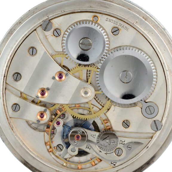 Swiss silver half-hunting cased lever pocket watch Circa 1918 Swiss silver half-hunting cased lever pocket watch Circa 1918