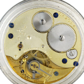 English silver half-hunting cased lever pocket watch Circa 1919