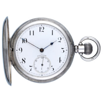 American lever pocket watch in silver full hunter case Circa 1920