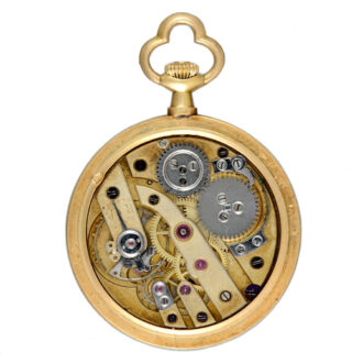 A diamond set gold and enamel lever pocket watch Circa 1920