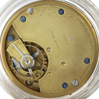 English lever pocket watch by Benson with a black dial Circa 1922