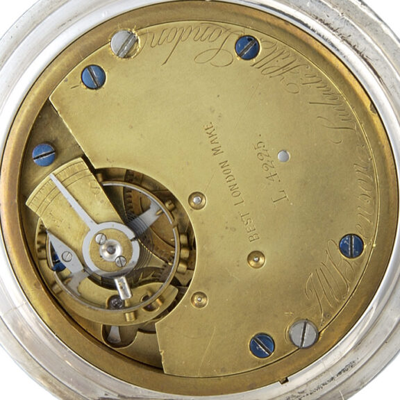 English lever pocket watch by Benson with a black dial Circa 1922 English lever pocket watch by Benson with a black dial Circa 1922
