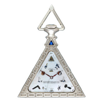 A Swiss lever masonic watch in a triangular silver case Circa 1924