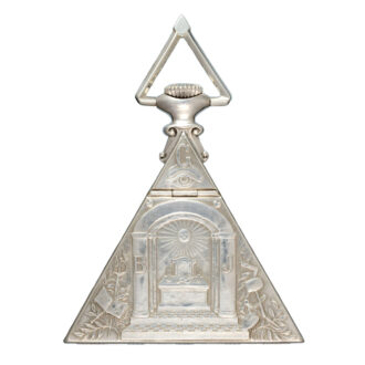 A Swiss lever masonic watch in a triangular silver case Circa 1924