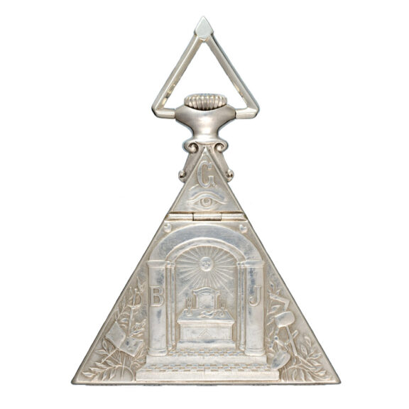 A Swiss lever masonic watch in a triangular silver case Circa 1924 A Swiss lever masonic watch in a triangular silver case Circa 1924