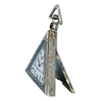 A Swiss lever masonic watch in a triangular silver case Circa 1925