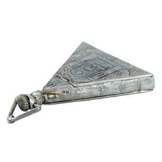 A Swiss lever masonic watch in a triangular silver case Circa 1925