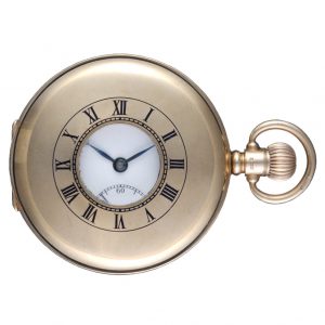 Swiss 9K gold half-hunting cased lever pocket watch Circa 1927