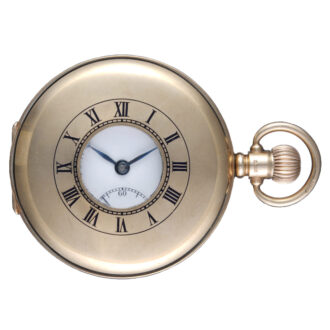 Swiss 9K gold half-hunting cased lever pocket watch Circa 1927