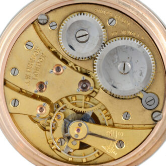 A Swiss lever pocket watch in a gold half hunter case Circa 1929