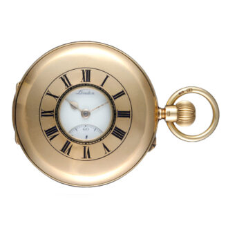 An English gold lever in signed presentation case Circa 1930