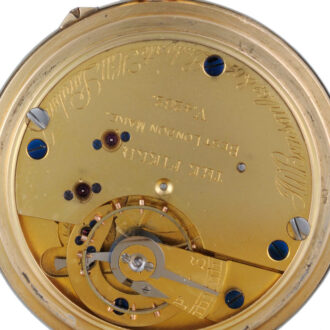 An English gold lever in signed presentation case Circa 1930