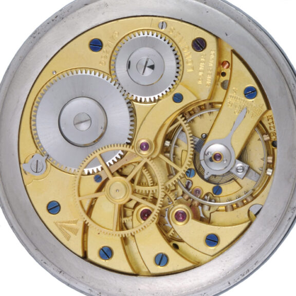 A stainless Swiss centre seconds lever deck watch Circa 1930 A stainless Swiss centre seconds lever deck watch Circa 1930