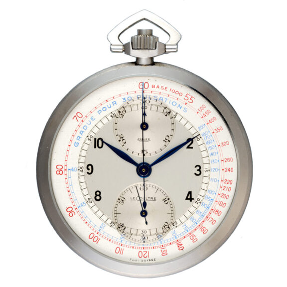 A stainless steel lever minute recording chronograph Circa 1930