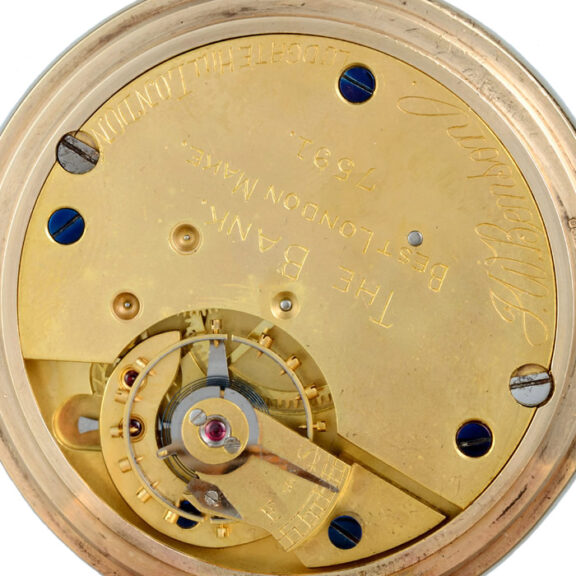 An English lever by Benson in a gold half hunter case Circa 1934 An English lever by Benson in a gold half hunter case Circa 1934