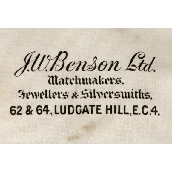 An English lever by Benson in a gold half hunter case Circa 1934 An English lever by Benson in a gold half hunter case Circa 1934