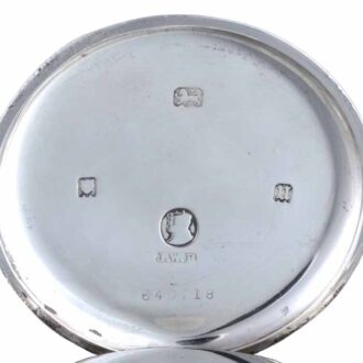 A Swiss lever pocket watch in a silver half hunter case Circa 1935 A Swiss lever pocket watch in a silver half hunter case Circa 1935