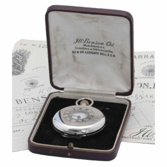 A Swiss lever pocket watch in a silver half hunter case Circa 1935 A Swiss lever pocket watch in a silver half hunter case Circa 1935