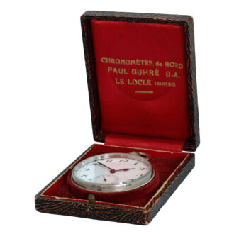Large Swiss lever deck watch in signed fitted case Circa 1935