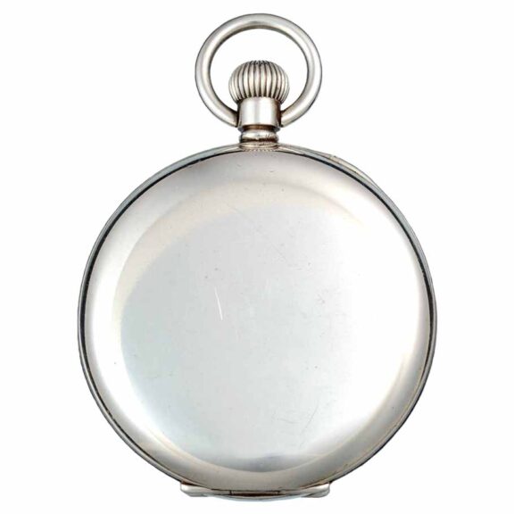 A Swiss lever pocket watch in a silver half hunter case Circa 1937 A Swiss lever pocket watch in a silver half hunter case Circa 1937