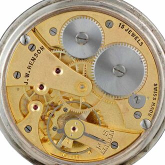 A Swiss lever pocket watch in a silver half hunter case Circa 1937 A Swiss lever pocket watch in a silver half hunter case Circa 1937