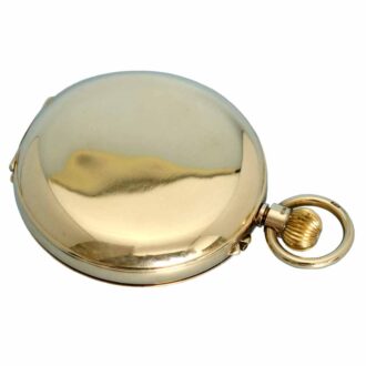 English lever pocket watch in a gold full hunter case Circa 1938