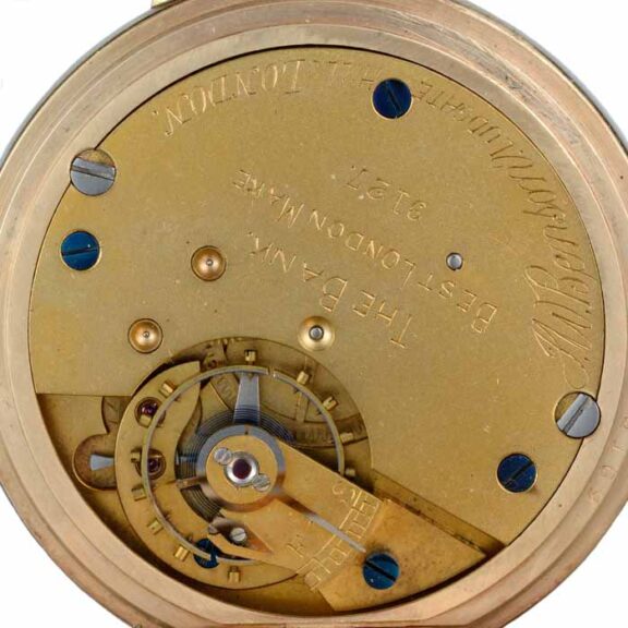 English lever pocket watch in a gold full hunter case Circa 1938 English lever pocket watch in a gold full hunter case Circa 1938