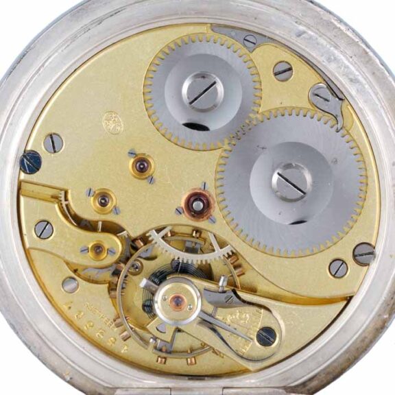 Lever pocket watch by IWC in a silver half hunter case Circa 1939 Lever pocket watch by IWC in a silver half hunter case Circa 1939