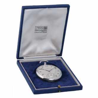Fine Swiss stainless steel open faced lever watch Circa 1940 Fine Swiss stainless steel open faced lever watch Circa 1940