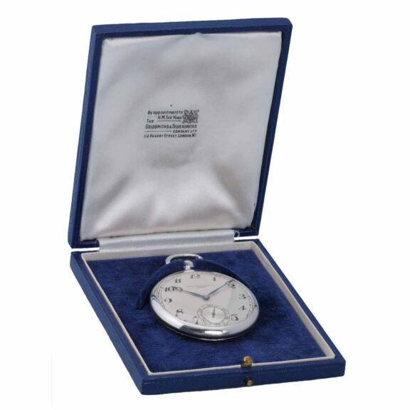 Fine Swiss stainless steel open faced lever watch Circa 1940 Fine Swiss stainless steel open faced lever watch Circa 1940