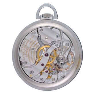 Stainless steel lever pocket watch by Patek Philippe Circa 1945 Stainless steel lever pocket watch by Patek Philippe Circa 1945