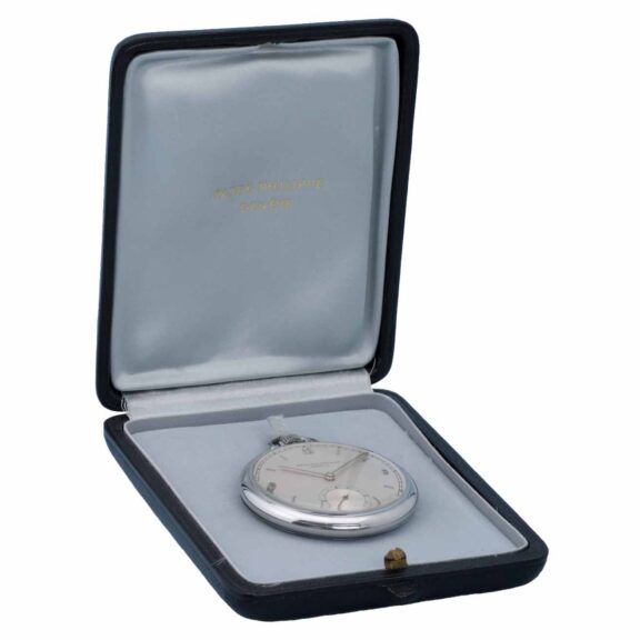 Stainless steel lever pocket watch by Patek Philippe Circa 1945 Stainless steel lever pocket watch by Patek Philippe Circa 1945