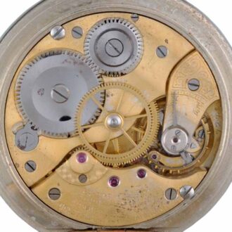 Eight day Swiss nickle lever deck watch with black dial Circa 1945