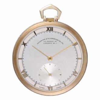 A Swiss lever dress watch in a gold open faced case Circa 1949