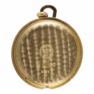 A small Swiss lever in a gold case with chain and clip Circa 1950