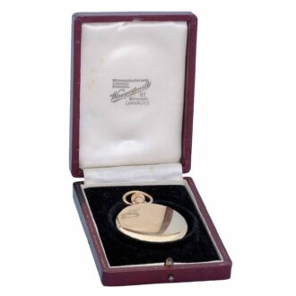 A gold Swiss full hunter in a signed presentation case Circa 1961