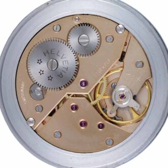 A Swiss deck watch in a stainless steel open face case Circa 1970