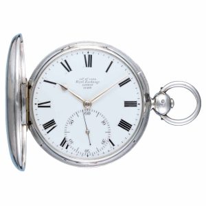 English silver hunting cased duplex pocket watch Circa 1825